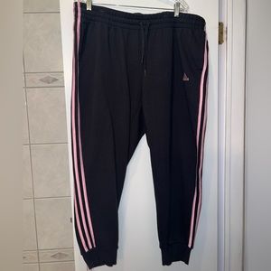 Black and Pink Stripe Sweatpants